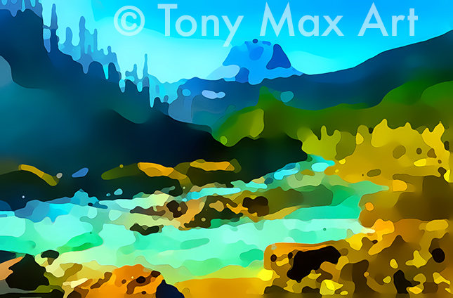 "Mountain 204" – contemporary Canadian landscape paintings by artist Tony Max